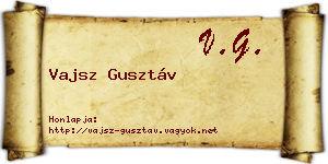 Vajsz Gusztáv névjegykártya