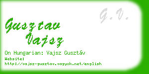 gusztav vajsz business card